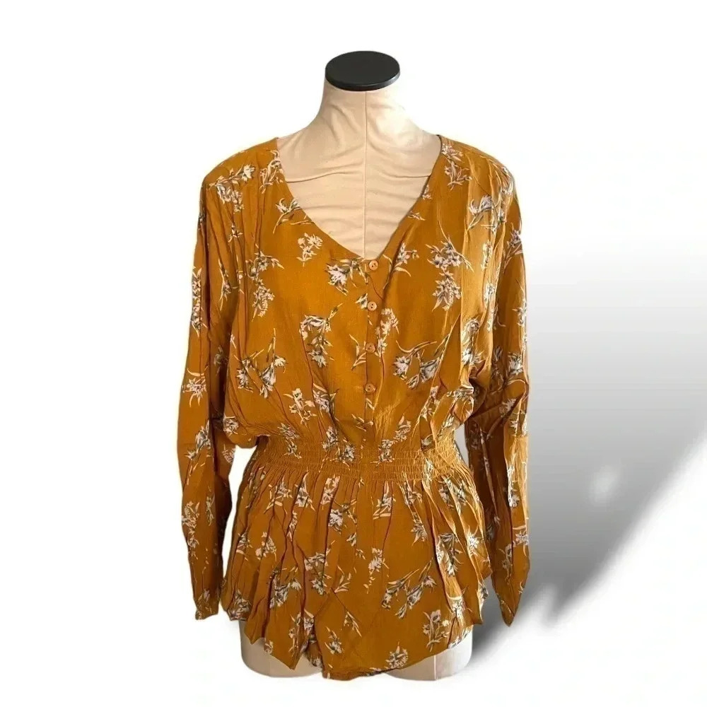 Mustard Floral Tunic​​​​ - Picture 8 of 10